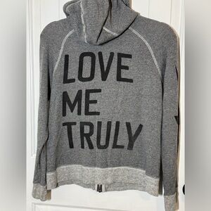 Sundry Love Me Truly Zip Up Hoodie
